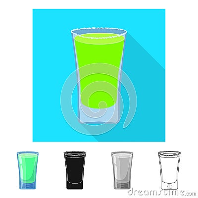 Vector design of glass and water symbol. Set of glass and clear stock vector illustration. Vector Illustration