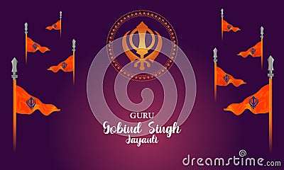 Guru Gobind Singh Jayanti for religious festival of Sikh in India Stock Photo