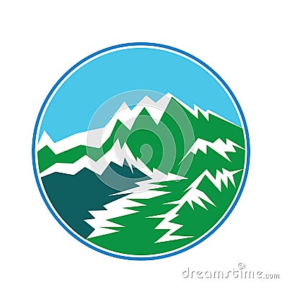 Vector design for illustration Mountain Himalaya Cartoon Illustration