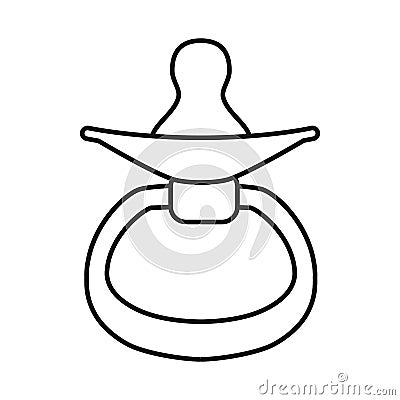 Vector design of pacifier and childhood symbol. Graphic of pacifier and pacify stock symbol for web. Vector Illustration