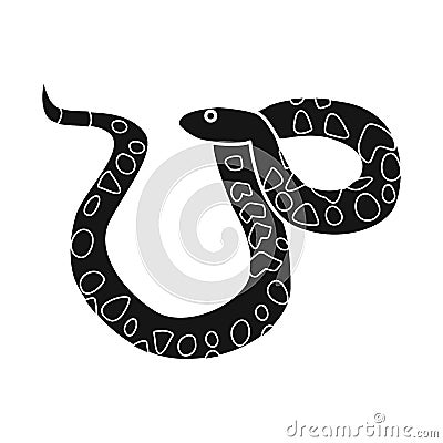 Isolated object of serpent and viper icon. Web element of serpent and rattlesnake stock symbol for web. Vector Illustration