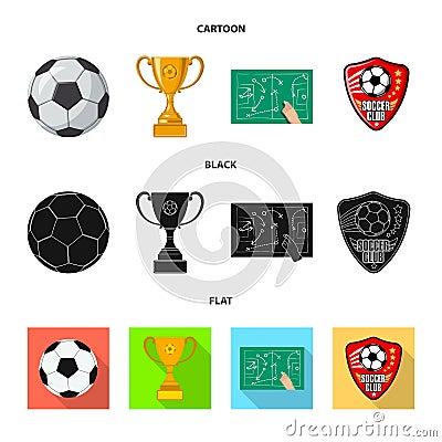 Vector design of soccer and gear icon. Set of soccer and tournament vector icon for stock. Vector Illustration