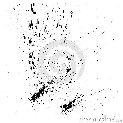 Vector design template ink splashes elements. Ink spray isolated on white background Stock Photo