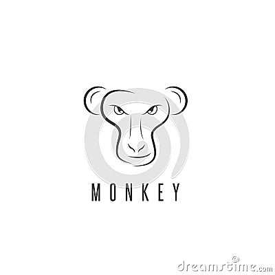 Vector design template of the monkey Vector Illustration
