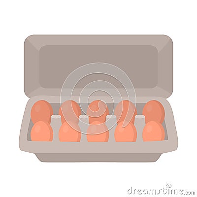 Vector design of tray and egg symbol. Collection of tray and box stock vector illustration. Vector Illustration