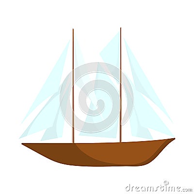Vector design of yacht and sail logo. Collection of yacht and regatta stock symbol for web. Vector Illustration