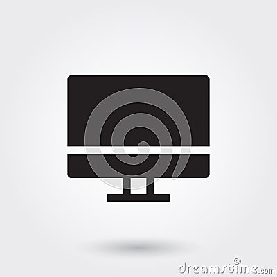 Vector, Desktop Business Glyph Icon perfect for website, mobile apps, presentation Vector Illustration