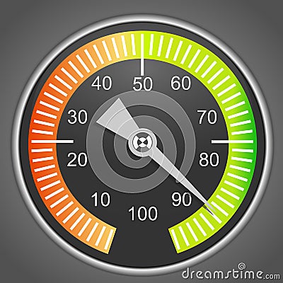 Vector device face, Manometer Vector Illustration