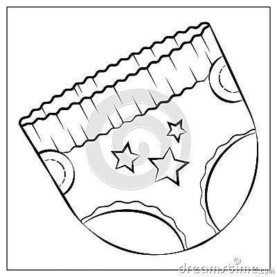 Vector diaper flat icon. Single high quality outline symbol of napkin for web design or mobile app Vector Illustration