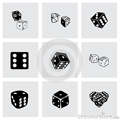 Vector dice icon set Vector Illustration