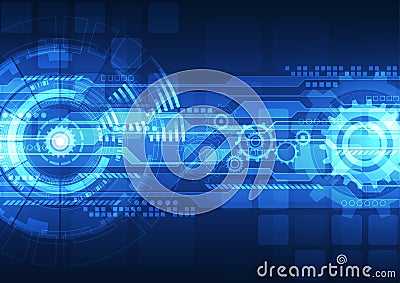 Vector digital technology concept, abstract background Vector Illustration