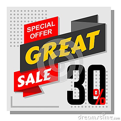 Vector discount sales badges great sale Vector Illustration