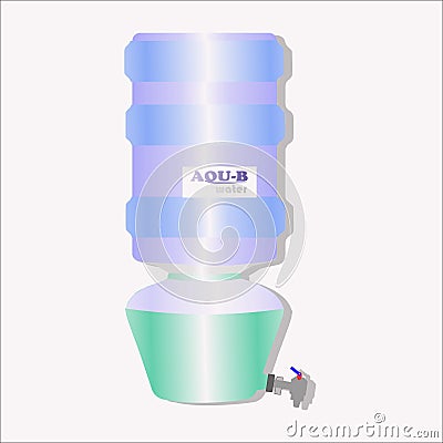 Vector dispenser and gallon of water Vector Illustration