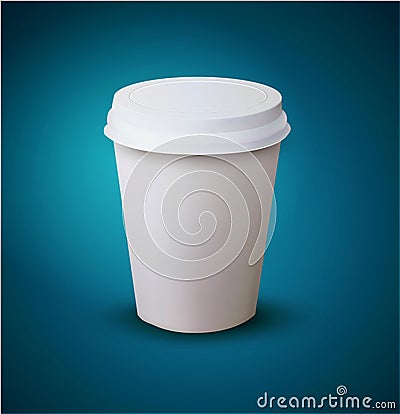 Vector disposable paper cup Vector Illustration