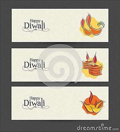 Vector Diwali Banner Design Vector Illustration