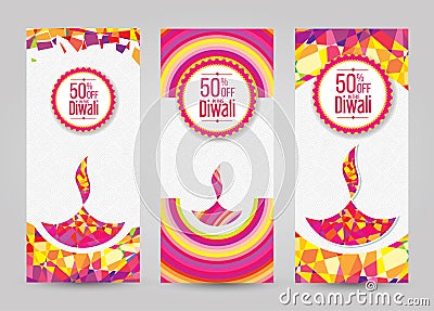Vector Diwali Banner Design Templat Vector Illustration