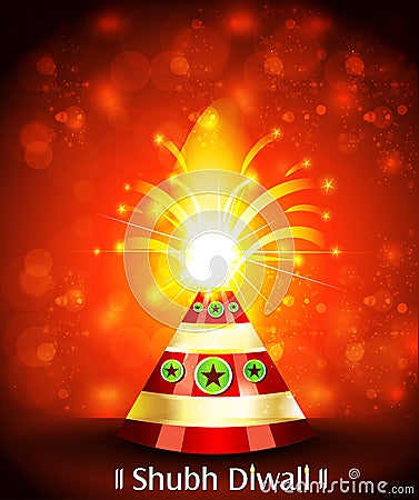 Vector Diwali Cracker Background Cartoon Illustration