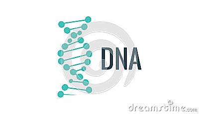 Vector DNA logo icon. Gene life or mollecule design. Biology concept illustration Vector Illustration