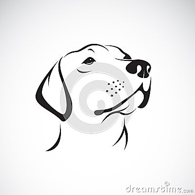 Vector of a dog headLabrador Retriever on white background. Vector Illustration