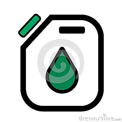 vector doodle icon fuel canister, gasoline canister, car icon Vector Illustration