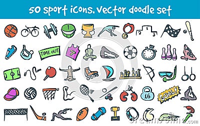 Vector doodle icons set Vector Illustration