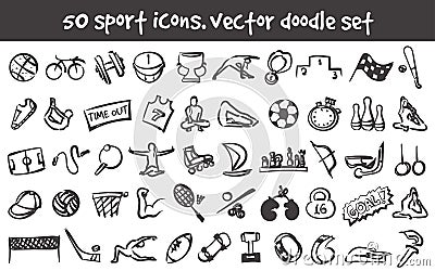 Vector doodle icons set Vector Illustration