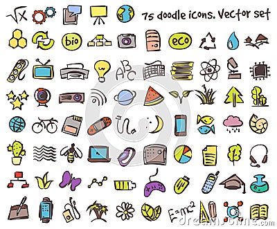 Vector doodle icons set Vector Illustration