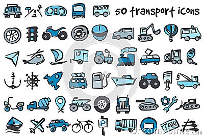 Vector doodle icons set Vector Illustration