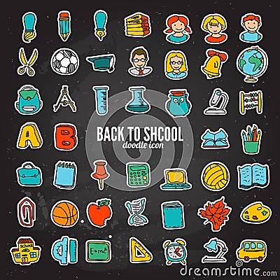 Vector Doodle Icons Universal Set Vector Illustration