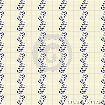 Vector doodle seamless illustration Medicine icons Vector Illustration