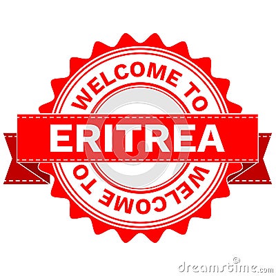 Vector Doodle of WELCOME TO COUNTRY ERITREA . EPS8 . Vector Illustration