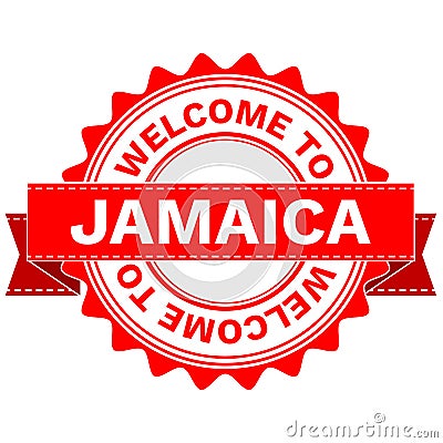 Vector Doodle of WELCOME TO COUNTRY JAMAICA . EPS8 . Vector Illustration