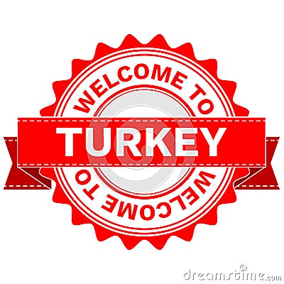 Vector Doodle of WELCOME TO COUNTRY TURKEY . EPS8 . Vector Illustration