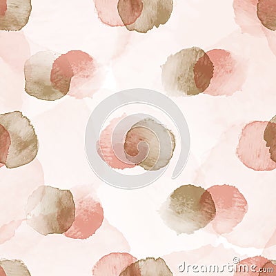 Vector dots stains pink rosy ecru seamless pattern Vector Illustration