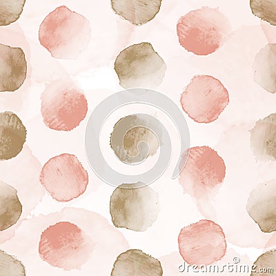 Vector dots stains pink rosy gold seamless pattern Vector Illustration