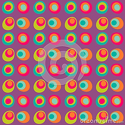 Vector dotted circle seamless pattern Vector Illustration