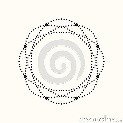 Vector dotted geometric shape. Vector Illustration