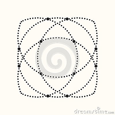 Vector dotted geometric shape. Vector Illustration