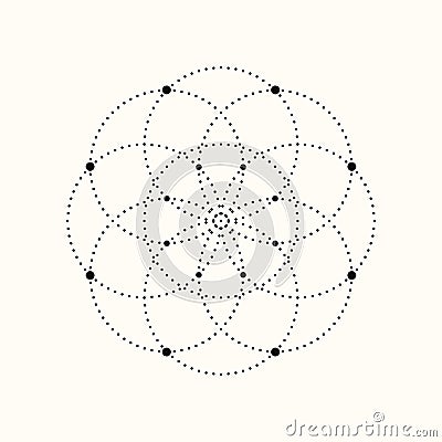 Vector dotted geometric shape. Vector Illustration