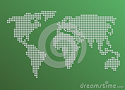 Vector Dotted World Map Stock Photo