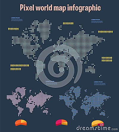 Vector Dotted World Map Vector Illustration