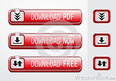 Vector download buttons Vector Illustration