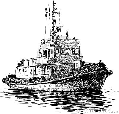 Coast Guard boat Vector Illustration