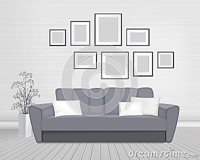 Interior for mockup Vector Illustration