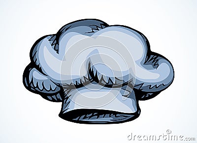 Vector drawing. Old chef hat Vector Illustration
