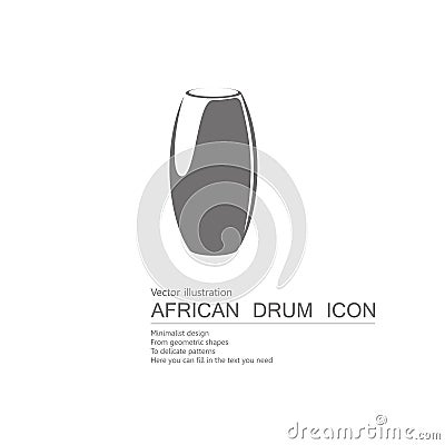 Vector drawn African drums. Vector Illustration