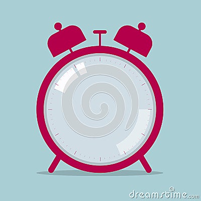 Vector drawn alarm clock. Vector Illustration