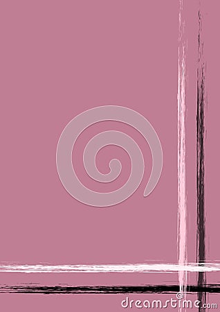 Vector drawn background with frame, border. Grunge pink template with lines. Old style vintage design. Graphic illustration. a4 si Vector Illustration