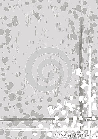 Vector drawn background with frame, border. Grunge template with splash, spray attrition, cracks. Old style vintage design. Graphi Vector Illustration