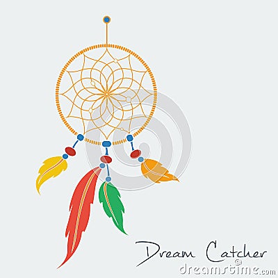 Vector dream catcher color Vector Illustration